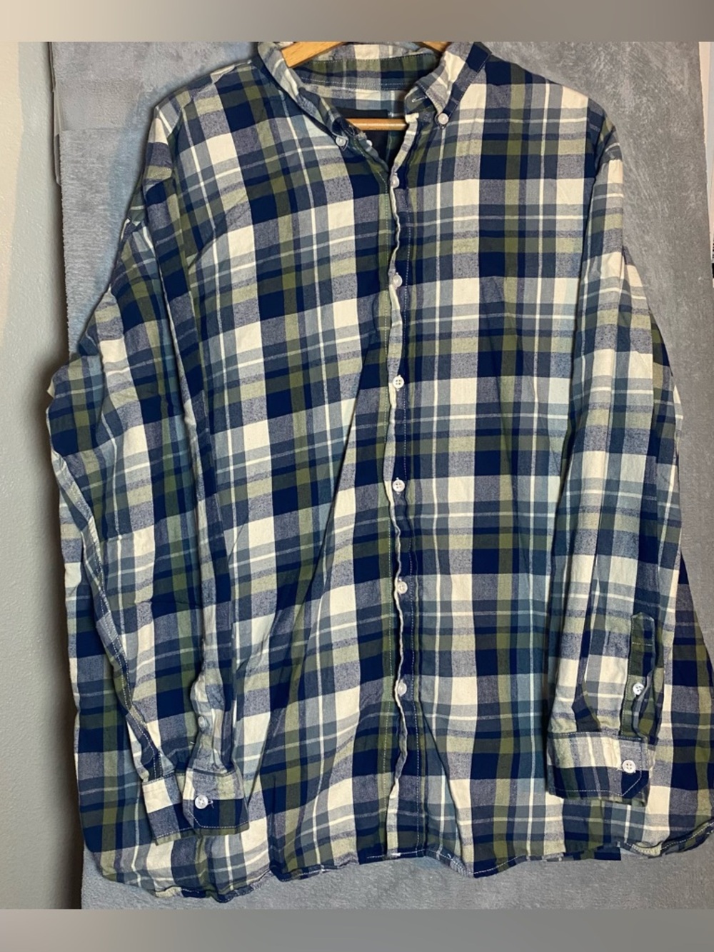 Winston‎ Flannel Long Sleeve cotton navy green shirt size 2XL